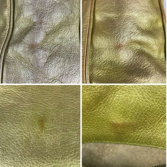 Authentic BOTTEGA VENETA Gold Leather Handbag - Picture 9 of 12